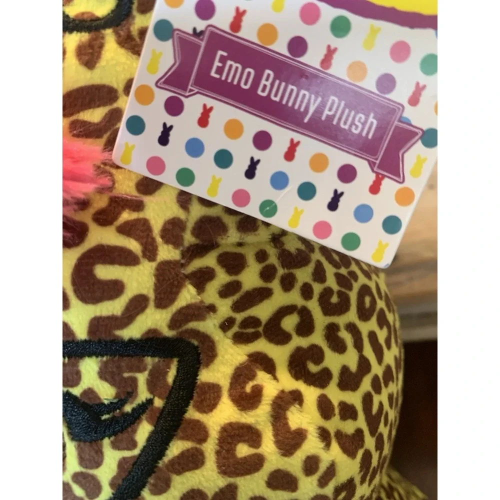 Peeps EMO Punk Rock Bunny Yellow Hot Pink Cheetah Leopard Print 16